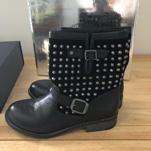 Black studded boots